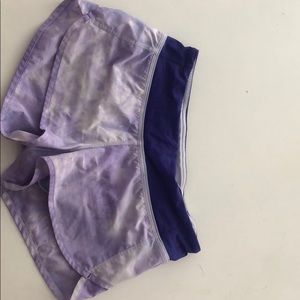 Purple tiedye  lulu lemon athletic shorts